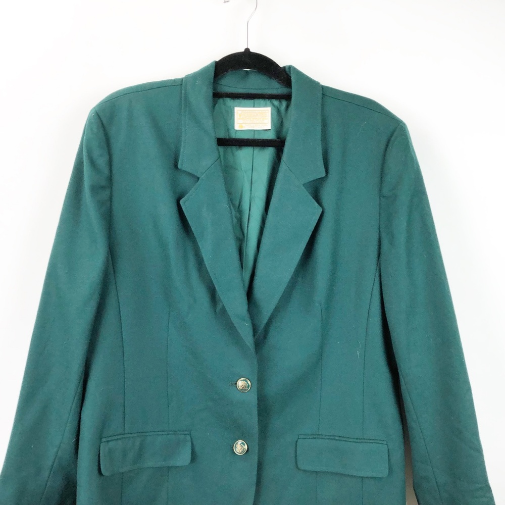 Pendleton Emerald Green Wool Blazer - image 2